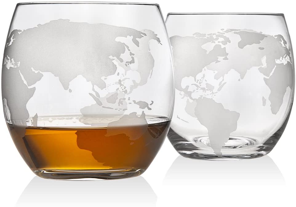 Old Fashioned Whiskey Gläser für Schottisch 270ml/9.5oz Cocktails Rum haltbare Whiskeygläser für Partys Camping DINGZHAO Whisky Gläser 2er set Bourbon Whiskey Glas mit Geschoß 