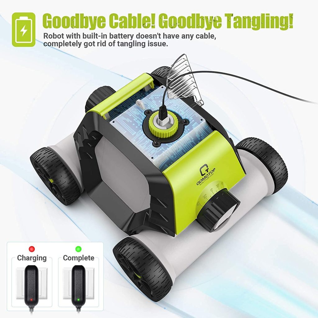 OT QOMOTOP Cordless Robotic Pool Cleaner New On Amazon